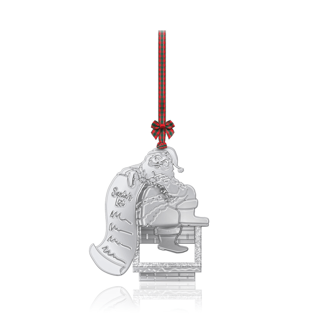 TIPPERARY CRYSTAL Santa on the Chimney Heirloom Christmas Decoration - XMAS HANGING DECOS - Beattys of Loughrea