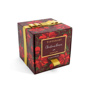 Tipperary Crystal Poinsettia Tumbler Candle, Christmas Berries - XMAS CANDLES - Beattys of Loughrea
