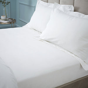 Catherine Lansfield Bianca Fine Linens 180 Thread Count Egyptian Cotton Super King Fitted Sheet 34cm Depth White