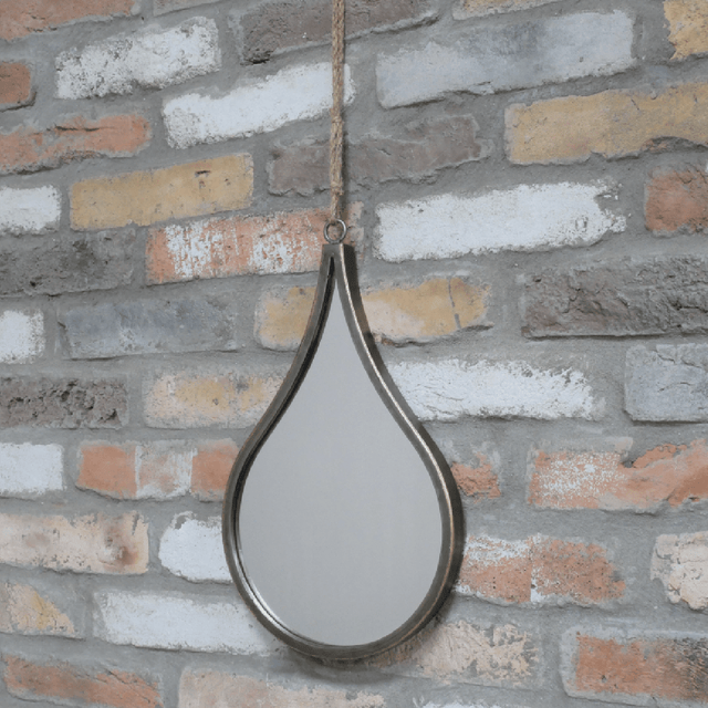 Hanging Teardrop Wall Mirror 41cm - WALL MIRRORS - Beattys of Loughrea