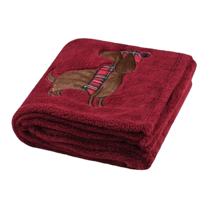 Douillet Red Throw 130 x 150cm - THROWS/BLANKETS - Beattys of Loughrea