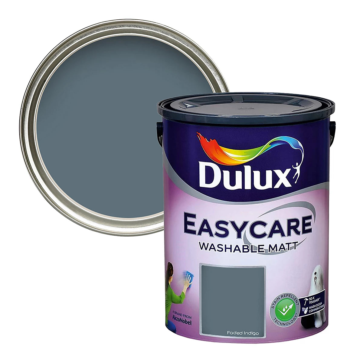Dulux Easycare 5L Matt Emulsion — Faded Indigo