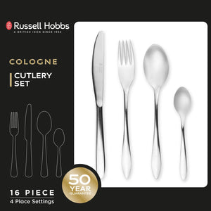 Russell Hobbs Cologne 16 Piece Stainless Steel Cutlery Set