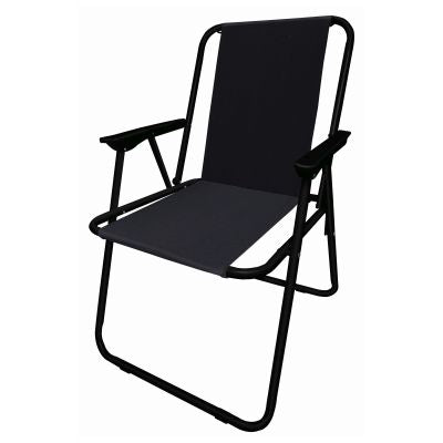 Folding Camping Chair Black - SINGLE GARDEN BENCH/ CHAIR - Beattys of Loughrea