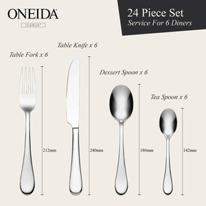 Oneida Icarus 24 Piece Cutlery Set