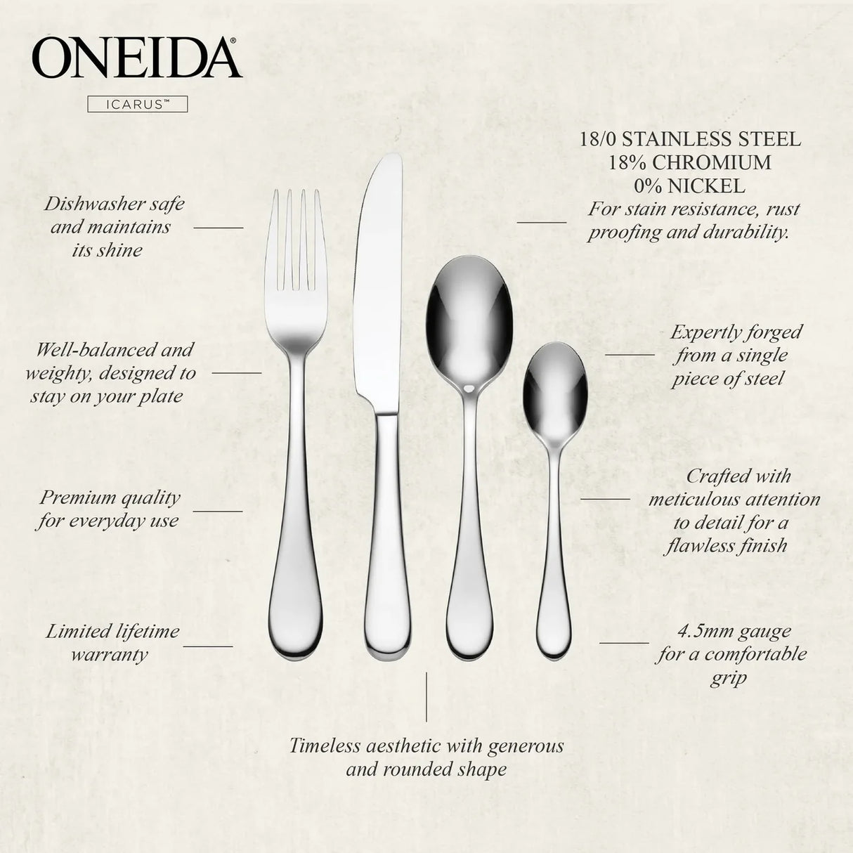 Oneida Icarus 24 Piece Cutlery Set