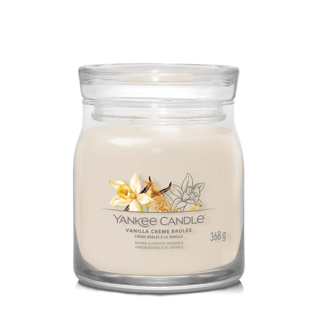 Vanilla Crème Brûlée Signature Medium Jar Yankee Candle 368g - CANDLES - Beattys of Loughrea