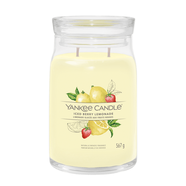 Iced Berry Lemonade Signature Large Jar Yankee Candle 567g - CANDLES - Beattys of Loughrea