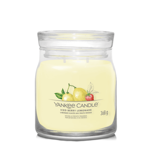 Iced Berry Lemonade Signature Medium Jar Yankee Candle 368g - CANDLES - Beattys of Loughrea
