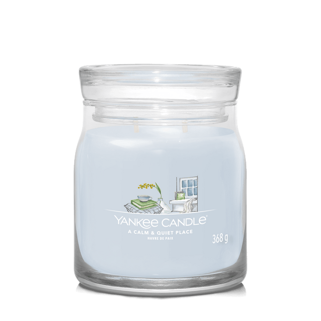 A Calm & Quiet Place Signature Medium Jar Yankee Candle 368g - CANDLES - Beattys of Loughrea