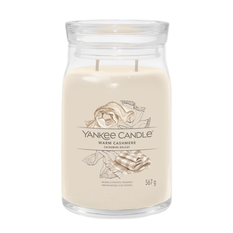 Warm Cashmere Signature Large Jar Yankee Candle 567g - CANDLES - Beattys of Loughrea
