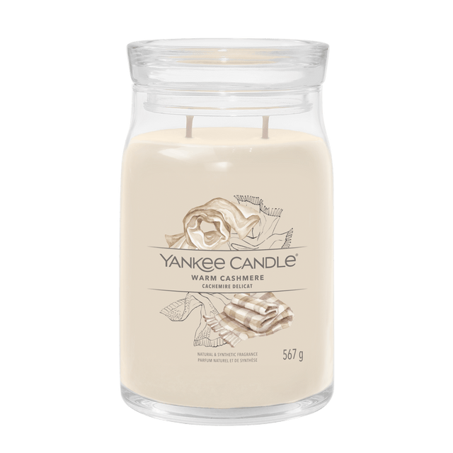 Warm Cashmere Signature Large Jar Yankee Candle 567g - CANDLES - Beattys of Loughrea
