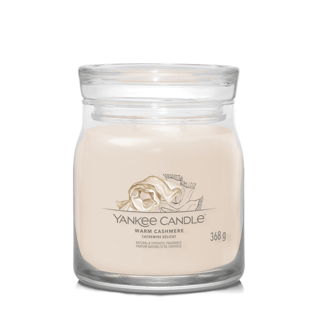 Warm Cashmere Signature Medium Jar Yankee Candle 368g - CANDLES - Beattys of Loughrea