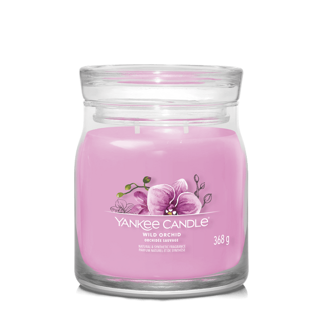 Wild Orchid Signature Medium Jar Yankee Candle 368g - CANDLES - Beattys of Loughrea