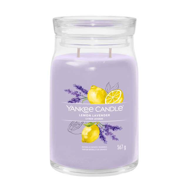 Lemon Lavender Signature Large Jar Yankee Candle 567g - CANDLES - Beattys of Loughrea