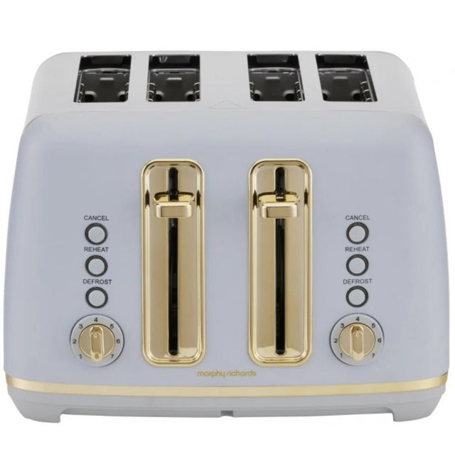 Morphy Richards Ascend Toaster | 4 Slice | Grey & Soft Gold | 244021 - Beattys of Loughrea | www.beattys.ie