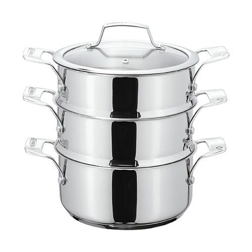 Stellar Premium 18cm 3 Tier Steamer Set - COOKWARE - S/STEEL - Beattys of Loughrea