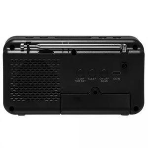 Groov - e Rechargeable Alarm Clock Radio Black - CLOCK RADIO / DIGITAL CLOCKS - Beattys of Loughrea