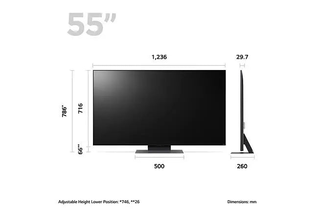 LG 55" 4K QNED 4K Smart Television | 55QNED816RE.AEK - TV 29" (73CM +) - Beattys of Loughrea