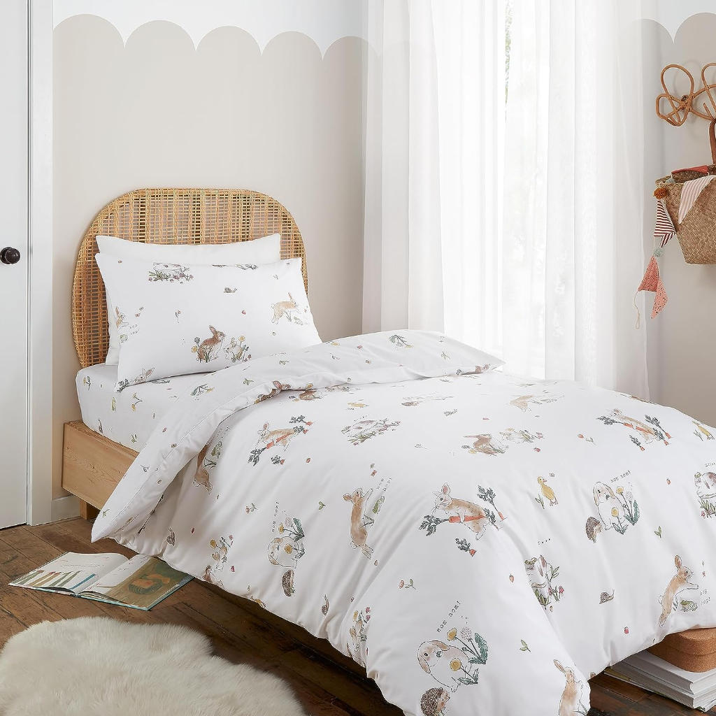Little Bianca Bunny Rabbit Friends Duvet Cover - Double - DUVET COVERS - Beattys of Loughrea