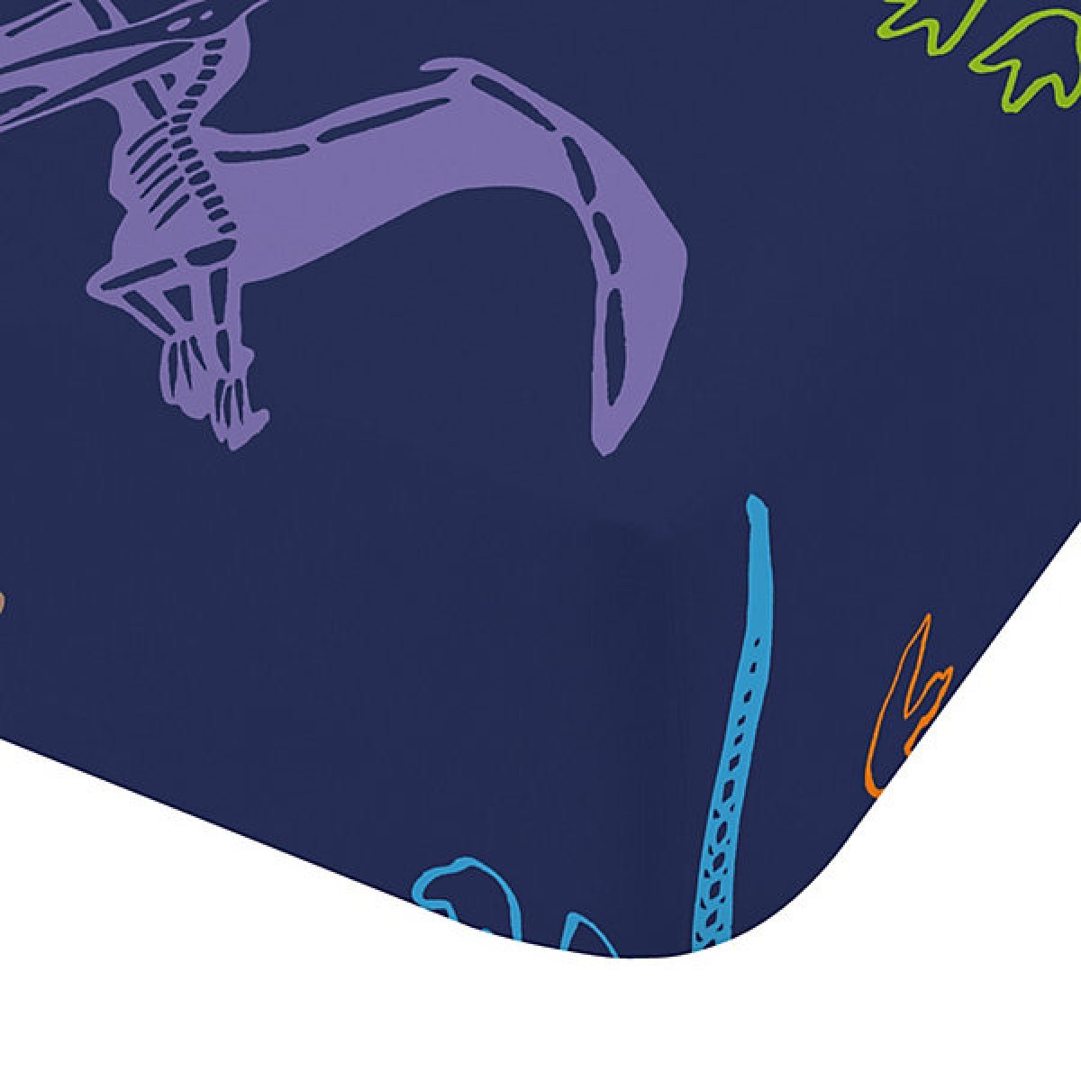 Catherine Lansfield Prehistoric Dinosaurs Double Fitted Sheet Blue - SHEETS/VALANCE/MATTRESS COVER - Beattys of Loughrea