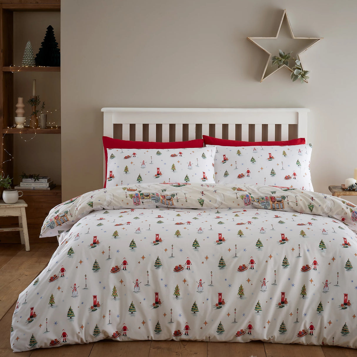 Catherine Lansfield Christmas Town Duvet Set - Double - DUVET COVERS - Beattys of Loughrea