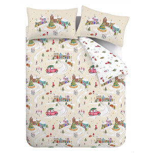 Catherine Lansfield Christmas Town Duvet Set - Kingsize - DUVET COVERS - Beattys of Loughrea