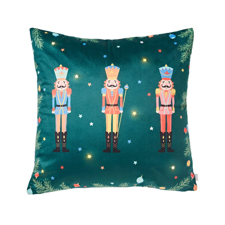 Catherine Lansfield Christmas Nutcracker Light Up Cushion - CUSHIONS/COVERS - Beattys of Loughrea