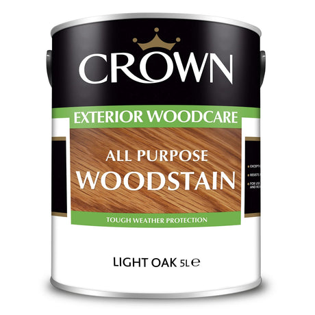 Crown Trade All Purpose Woodstain 5L Light Oak - VARNISHES / WOODCARE - Beattys of Loughrea