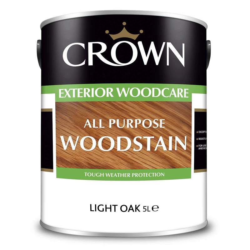 Crown Trade All Purpose Woodstain 5L Light Oak - VARNISHES / WOODCARE - Beattys of Loughrea