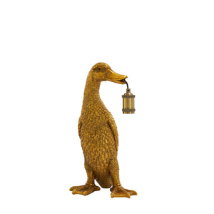 Table Lamp 23.5 x 23 x 48.5cm DUCK Antique Bronze - TABLE/BEDSIDE LAMPS - Beattys of Loughrea