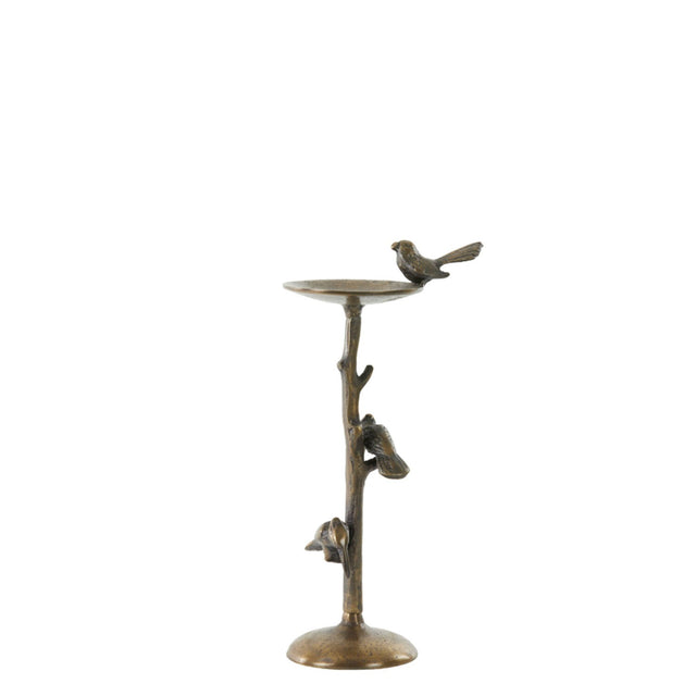 Candle Holder 17.5 x 11.5 x 34.5cm BIRD Antique Bronze - CANDLE HOLDERS / Lanterns - Beattys of Loughrea