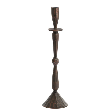 Candle Stick 10.5 x 39cm Casandra Copper Brown - CANDLE HOLDERS / Lanterns - Beattys of Loughrea