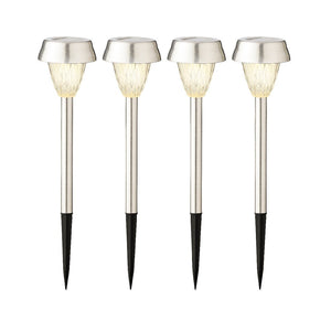 Set of 4 26cm Clear Solar Stake Lights - GARDEN ORNAMENTS INCL SOLAR - Beattys of Loughrea