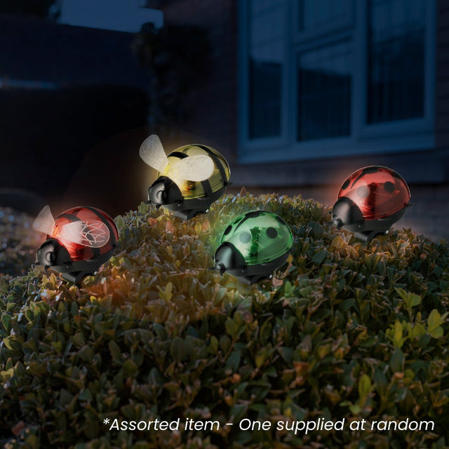 8cm Solar Bug Figurine Assorted - One Supplied - GARDEN ORNAMENTS INCL SOLAR - Beattys of Loughrea