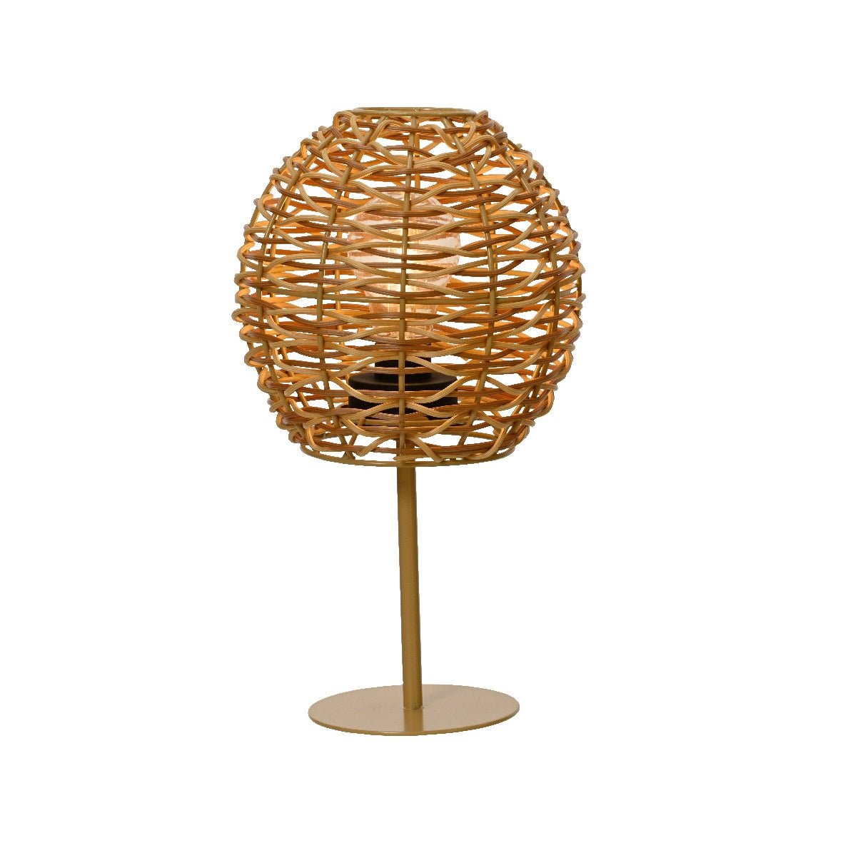 18cm Natural Wicker Battery Operated Outdoor LED Table Lamp - GARDEN ORNAMENTS INCL SOLAR - Beattys of Loughrea
