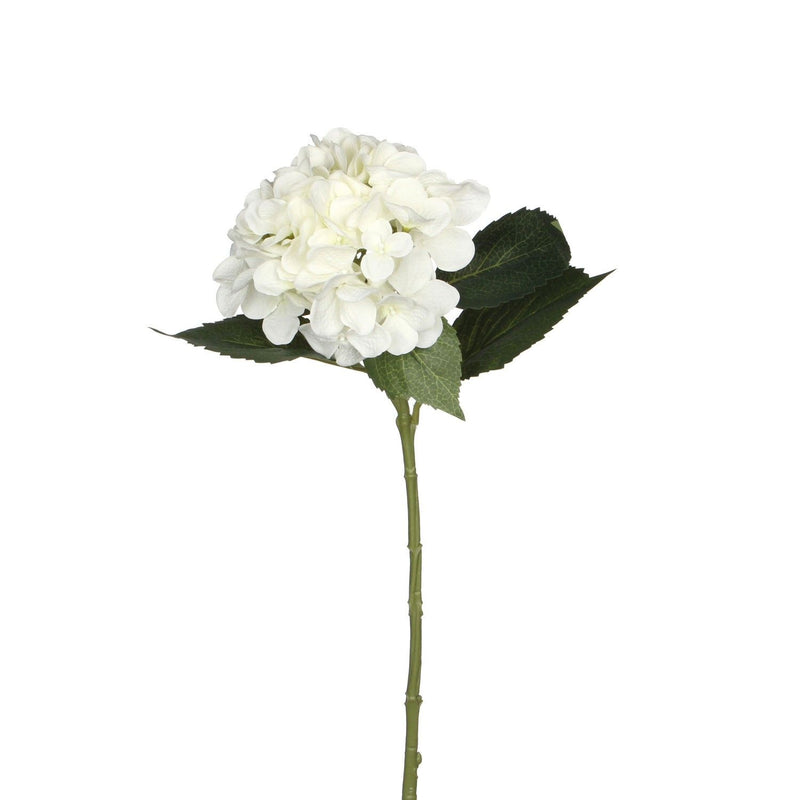White Hydrangea Artificial Flower 51cm - FLOWERS - PAPER/PLASTIC - Beattys of Loughrea
