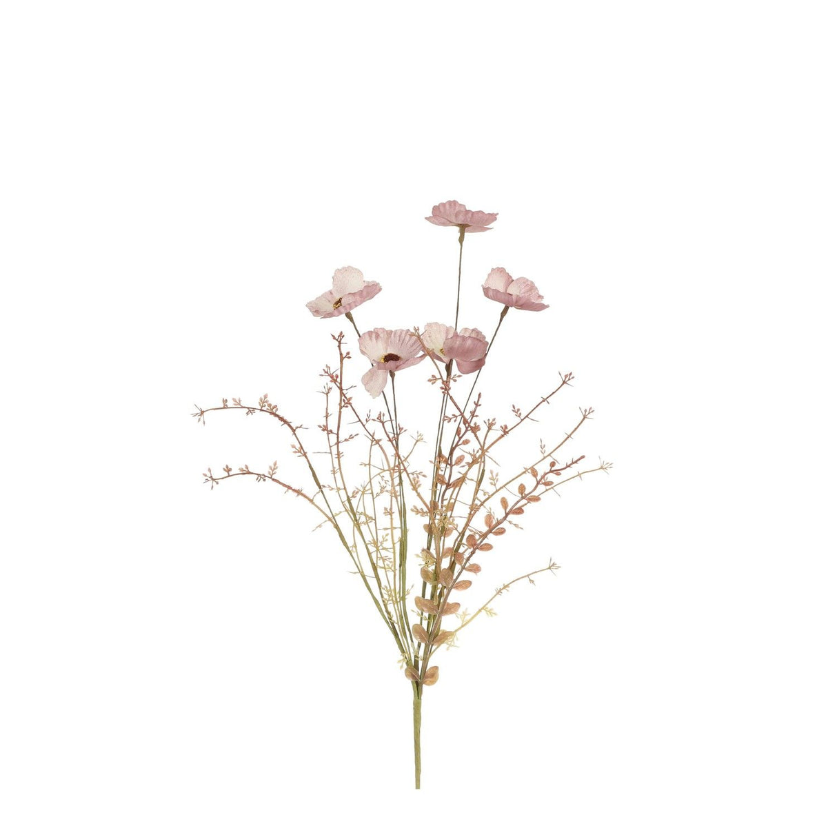 Poppy Artificial Branch Dried flowers 53cm Pink - FLOWERS - PAPER/PLASTIC - Beattys of Loughrea