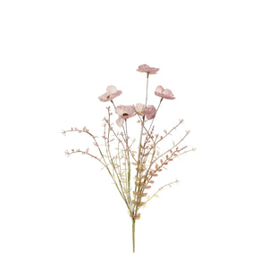 Poppy Artificial Branch Dried flowers 53cm Pink - FLOWERS - PAPER/PLASTIC - Beattys of Loughrea