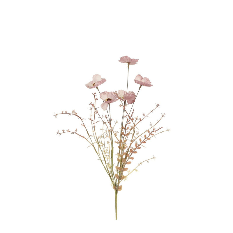 Poppy Artificial Branch Dried flowers 53cm Pink - FLOWERS - PAPER/PLASTIC - Beattys of Loughrea
