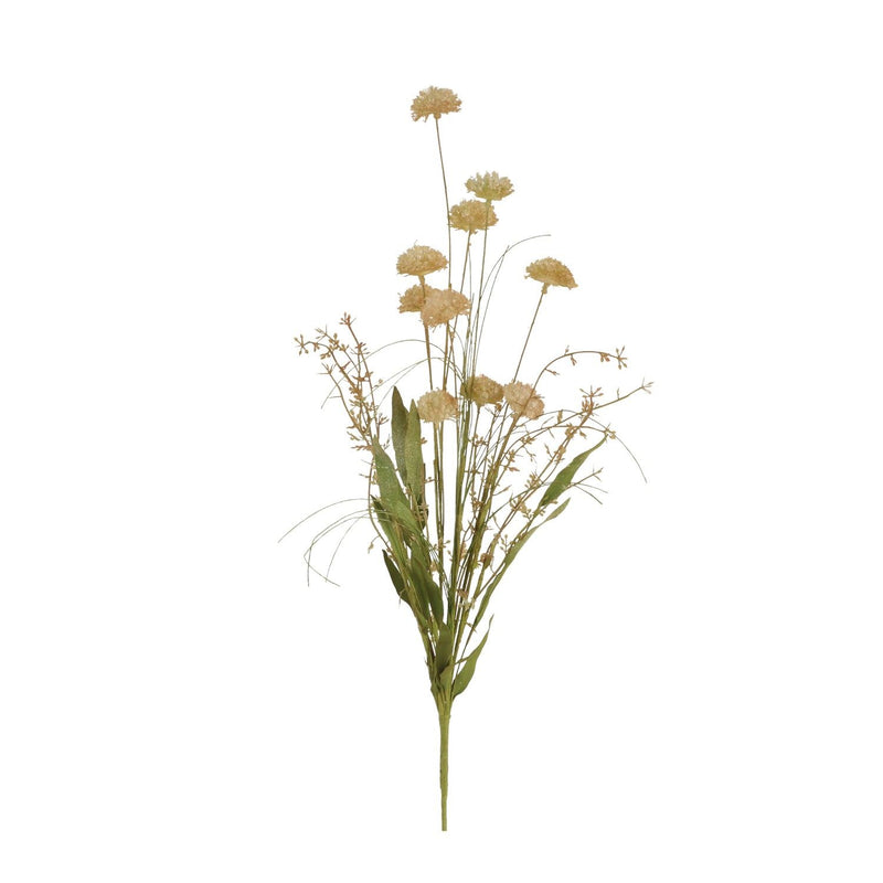 Pom Pom Artificial Branch Dried Flowers 53cm Green - FLOWERS - PAPER/PLASTIC - Beattys of Loughrea