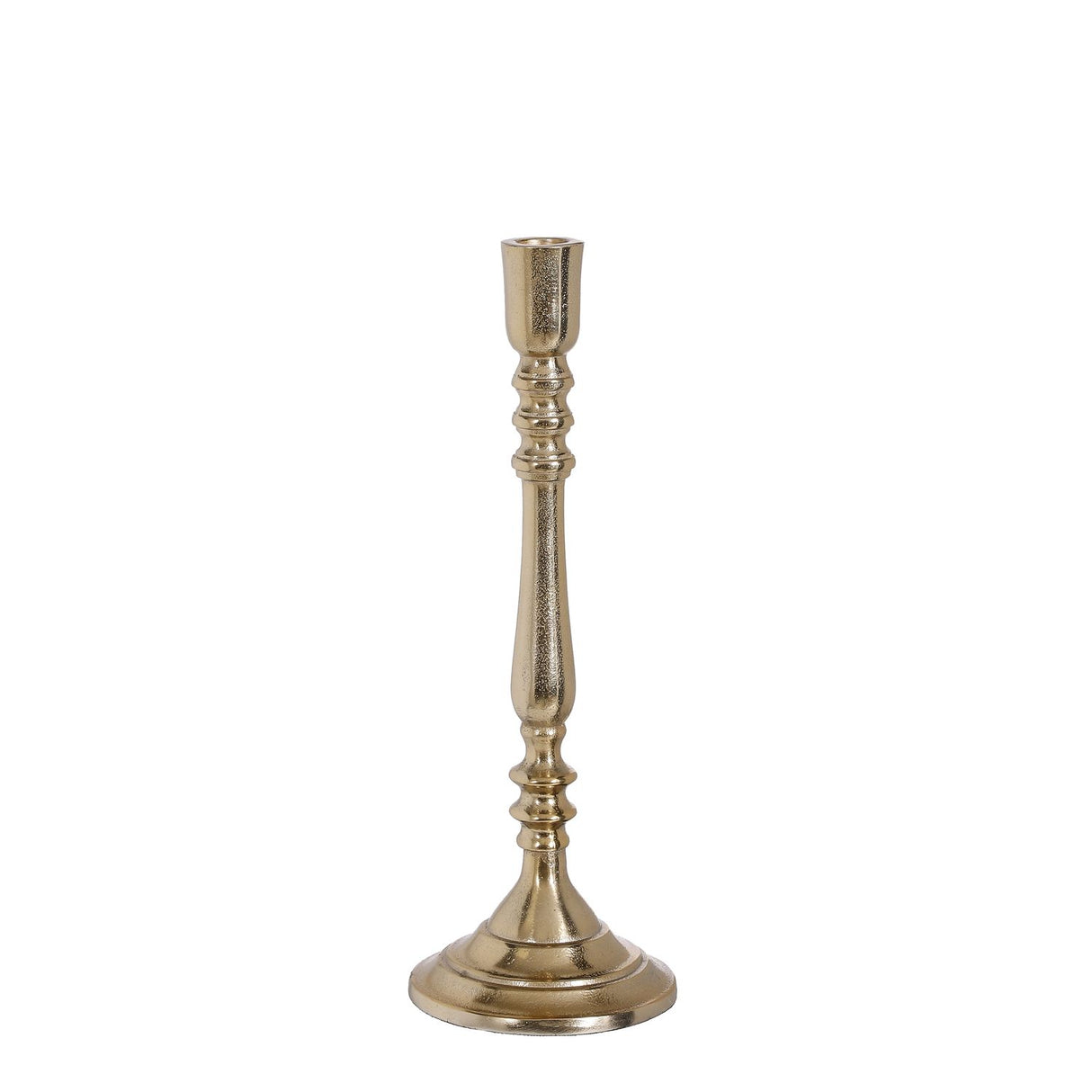 Rocco Candle Holder 32.5cm - Aluminium/Gold - CANDLE HOLDERS / Lanterns - Beattys of Loughrea