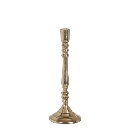 Rocco Candle Holder 32.5cm - Aluminium/Gold - CANDLE HOLDERS / Lanterns - Beattys of Loughrea