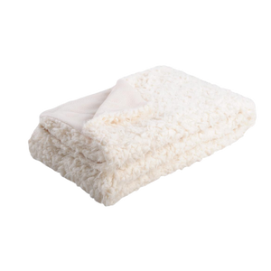 Mouton White Fluffy Throw 180 x 220cm