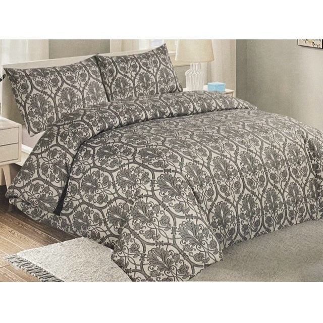 Sleepdown Timeless Grey Duvet Set Double - DUVET COVERS - Beattys of Loughrea