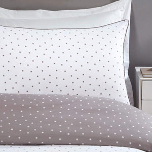 Sleepdown Mini Dots Mink Duvet Set Double - DUVET COVERS - Beattys of Loughrea