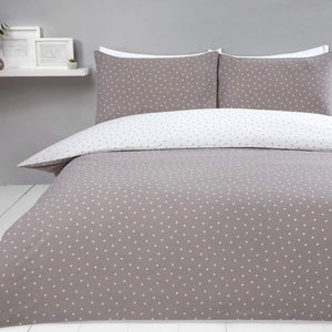 Sleepdown Mini Dots Mink Duvet Set Double - DUVET COVERS - Beattys of Loughrea
