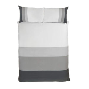 Sleepdown Colour Block Grey Duvet Set Double - DUVET COVERS - Beattys of Loughrea