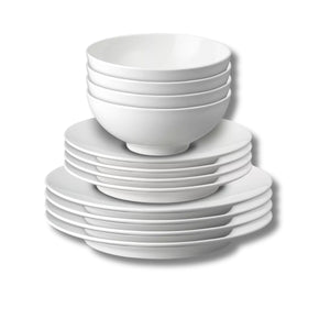 Denby Classic White Porcelain 12 Piece Dinnerware Set - TABLEWARE SETS - GENERAL - Beattys of Loughrea