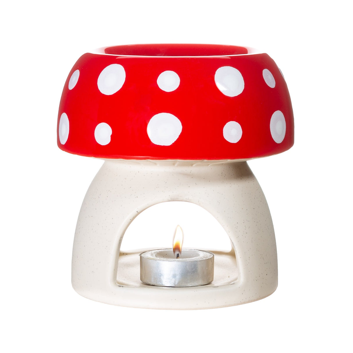 Red Mushroom Oil Burner - POT POURRI/AROMATHERAPY/OILS/DIFFUSER - Beattys of Loughrea